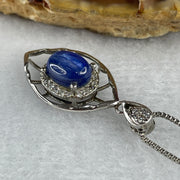 Natural Blue Kyanite Bead Necklace 3.70g 44cm 8.0 by 6.0 by 4.0mm - Huangs Jadeite and Jewelry Pte Ltd