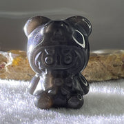 Black Obsidian Labubu Charm Display 14.51g 29.7 by 21.7 by 19.3mm - Huangs Jadeite and Jewelry Pte Ltd