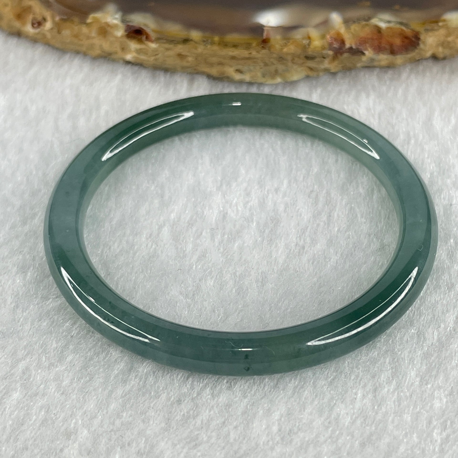 Natural Type A Icy Blueish Green Jadeite Baby Bangle 8.20g Inner Diameter 38.5mm Thickness 4.6 by 5.0mm (Perfect) - Huangs Jadeite and Jewelry Pte Ltd