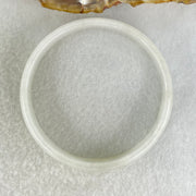 Type A Light Lavender Green Jadeite Bangle Internal Diameter 53.8mm 25.64g 13.6 by 4.1mm (Close to Perfect) - Huangs Jadeite and Jewelry Pte Ltd
