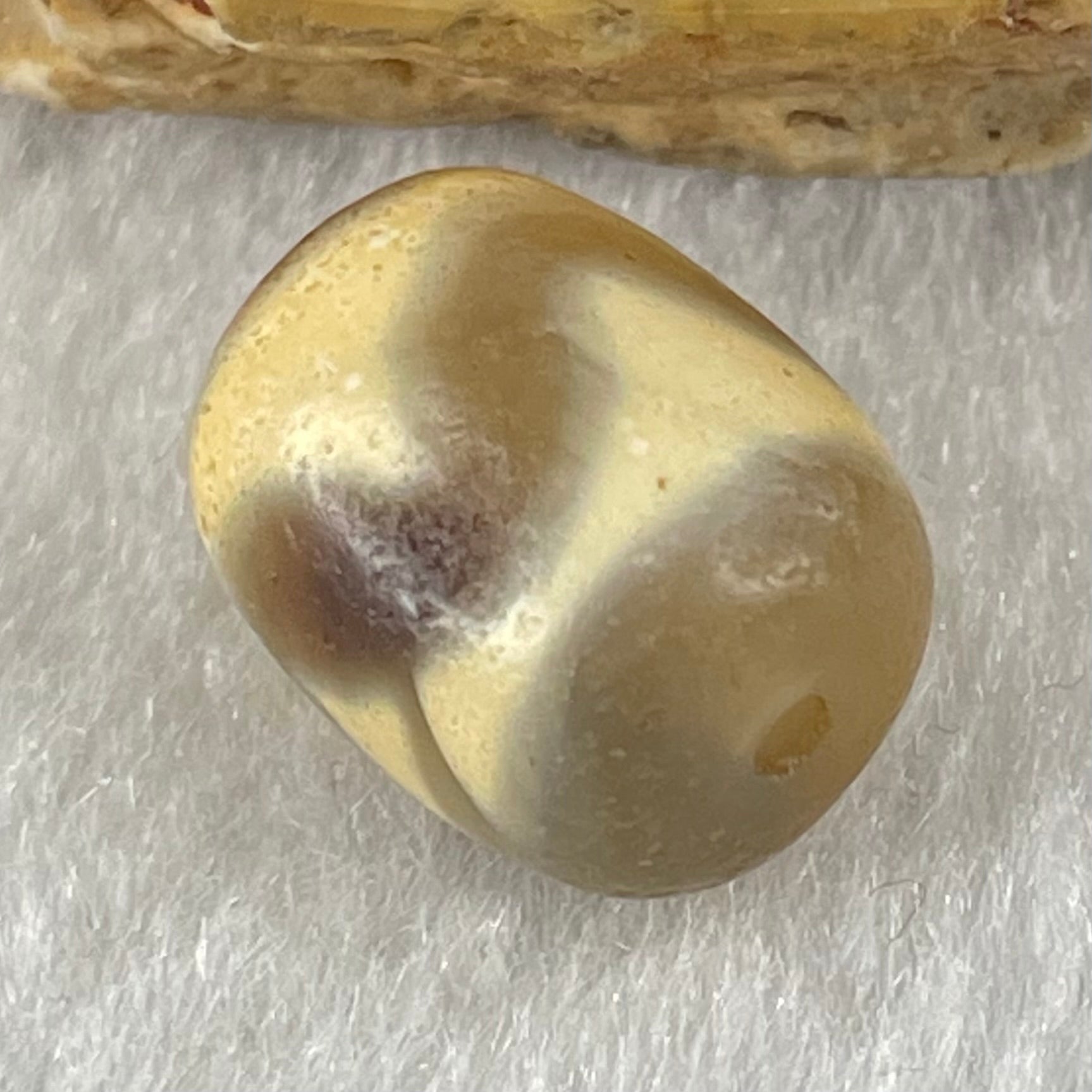 Natural Powerful Tibetan Old Oily Agate Tiger Tooth Daluo Dzi Bead Heavenly Master (Tian Zhu) 虎呀天诛 2.59g 13.4 by 11.0mm - Huangs Jadeite and Jewelry Pte Ltd
