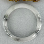 Type A Faint Lavender Green to White with Grey Wuji Patches Jadeite Bangle Internal Diameter 58.2mm 70.55g 14.0 by 9.3mm (Very Slight Internal Lines) - Huangs Jadeite and Jewelry Pte Ltd