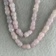 Natural Type A Pinkish Jadeite Hulu Necklace 30.50g 45cm 6.5mm 43 Hulu - Huangs Jadeite and Jewelry Pte Ltd