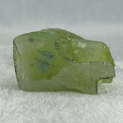 Natural Green Serpentine Javan Mynah Birds on Tree with Wooden Stand Display 291.4g 99.0 by 153.8 by 78.0mm - Huangs Jadeite and Jewelry Pte Ltd