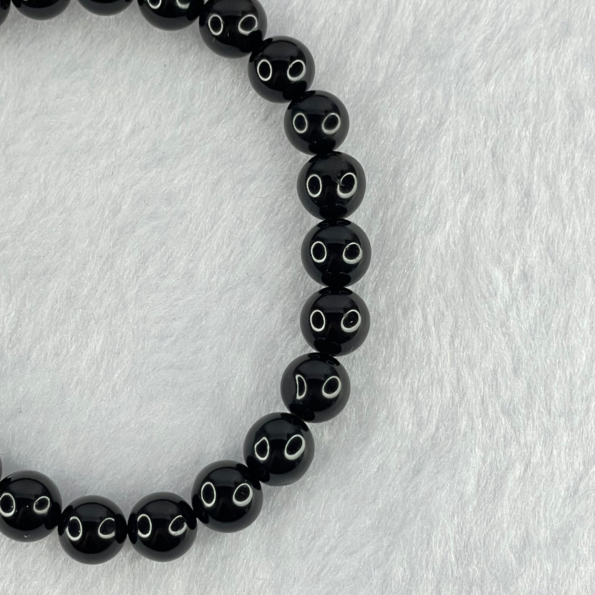 Natural Blood Red Amber Beads Bracelet 6.10g 16cm 7.5mm 25 Beads - Huangs Jadeite and Jewelry Pte Ltd