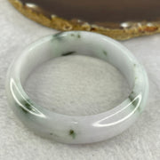 Type A Light Lavender with Dark Green Patches Jadeite Bangle 65.38g Internal Diameter 55.3mm  15.6 by 8.3mm (Very Slight Internal Lines) - Huangs Jadeite and Jewelry Pte Ltd