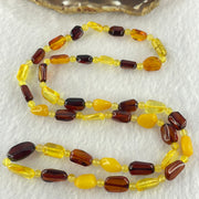 Natural Mixed Color Amber Beads Necklaces 15.42g 62cm 16.0 by 9.9 by 5.2mm, 9.9 by 7.2 by 4.6mm 39 Odd shape pieces - Huangs Jadeite and Jewelry Pte Ltd