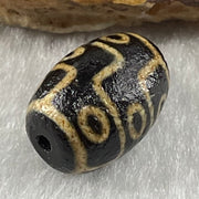 Natural Powerful Tibetan Old Oily Agate 9 Eyes Dzi Bead Heavenly Master (Tian Zhu) 九眼天诛 1.96g 13.6 by 10.0mm - Huangs Jadeite and Jewelry Pte Ltd