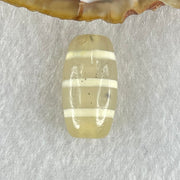 Natural Powerful Tibetan Old Oily Agate 3-Lines Dzi Bead Heavenly Master (Tian Zhu) 三行天诛 3.40g 19.9 by 10.5mm - Huangs Jadeite and Jewelry Pte Ltd