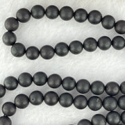 Natural Dark Matt Black Amber Beads Necklace 天然大黑天翁琥珀项链 20.87g 72cm 8.0mm 1 Beads 6.9mm 108 Beads - Huangs Jadeite and Jewelry Pte Ltd