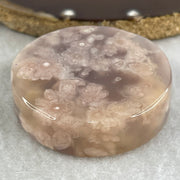 Natural Pink Flower Agate Oval Bangle Set 82.68g Inner Diameter 55.7mm 10.3 by 6.8mm (Very Very Slight External Rough) - Huangs Jadeite and Jewelry Pte Ltd