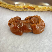 Brown Goldstone Pixiu Charm 13.46g 37.5 by 19.9 by 12.5mm - Huangs Jadeite and Jewelry Pte Ltd