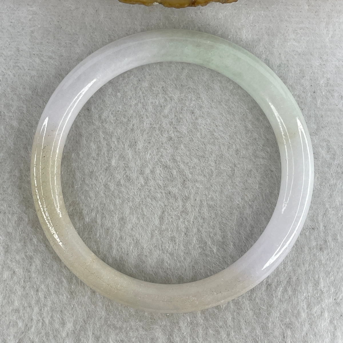 Natural Type A Lavender, Green & Yellow Jadeite Baby Bangle | (14.21g 5.9x6.3mm | Very Very Slight Internal Line | Blessed Protection, Vitality & Royal Fortune) - Huangs Jadeite and Jewelry Pte Ltd