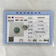 Type A Icy Wuji Grey Jadeite Ping An Kou Donut Charm Pendant 2.04g 13.0 by 5.9mm - Huangs Jadeite and Jewelry Pte Ltd