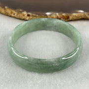 Type A Semi Icy Blueish Green Jadeite Bangle 24.80g Inner Diameter 52.6mm 12.6 by 4.4mm (Internal Lines) - Huangs Jadeite and Jewelry Pte Ltd