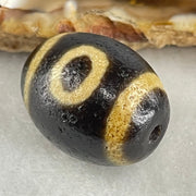 Natural Powerful Tibetan Old Oily Agate Sky Door Serenity 1 Eye Dzi Bead Heavenly Master (Tian Zhu) 一眼天诛 8.26g 20.9g by 16.8mm - Huangs Jadeite and Jewelry Pte Ltd
