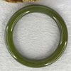 Natural Green Nephrite Bangle Inner Diameter 60.2mm 53.86g 10.2 by 10.2mm (Close to Perfect) - Huangs Jadeite and Jewelry Pte Ltd