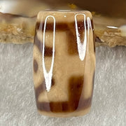 Natural Powerful Tibetan Old Oily Agate Patina Guiren Tairen Human Dzi Bead Totem Amulet Heavenly Master (Tian Zhu) 贵人天诛 4.86g 19.6 by 11.7mm - Huangs Jadeite and Jewelry Pte Ltd