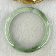 Type A Blueish Green with Lavender Jadeite Bangle Internal Diameter 52.8mm 55.83g 9.6 by 7.5mm (Internal Lines) - Huangs Jadeite and Jewelry Pte Ltd