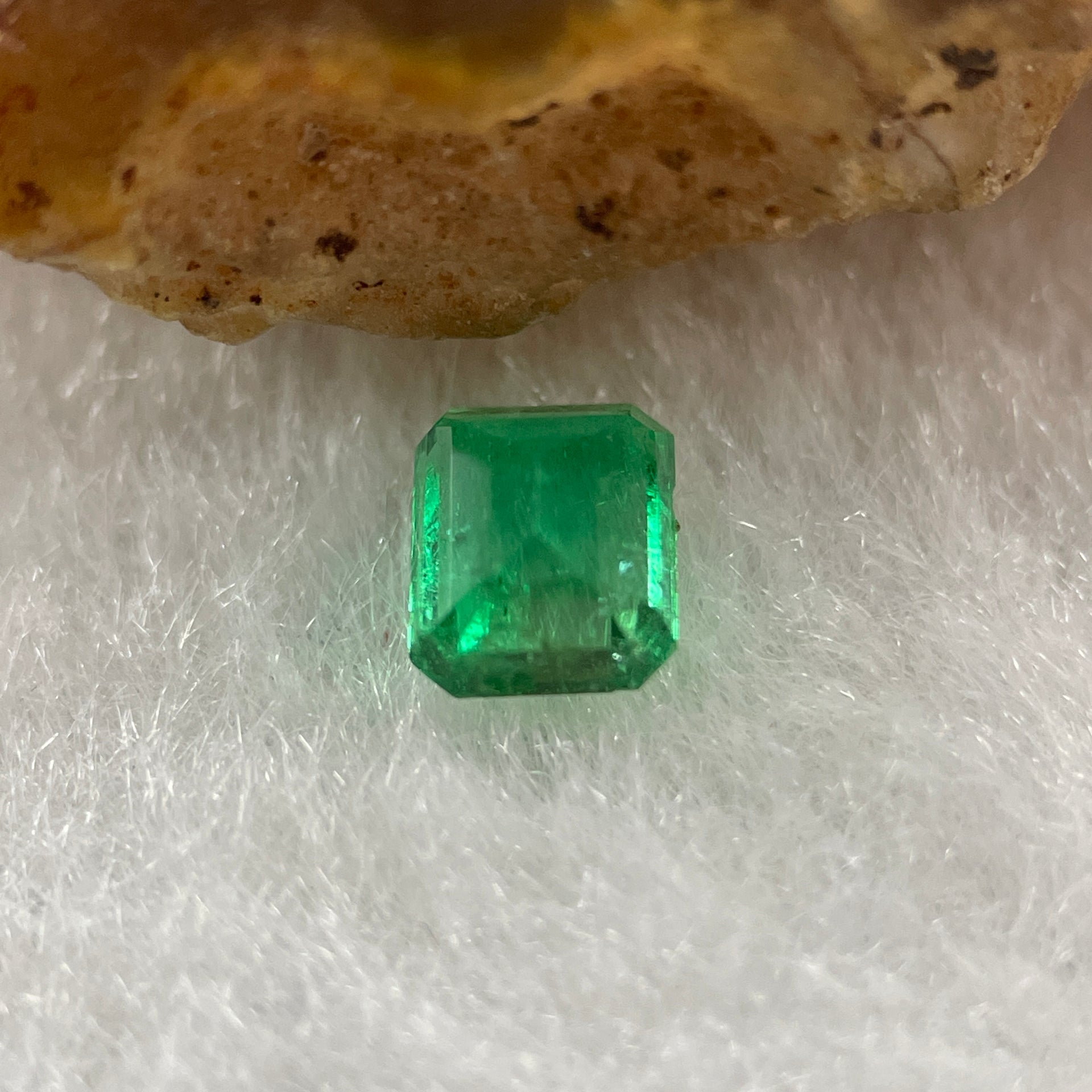 Natural Colombia Green Emerald (Beryl) Cut-Cornered Rectangular step cut 0.51ct 5.0 by 4.2 by 3.1mm - Huangs Jadeite and Jewelry Pte Ltd
