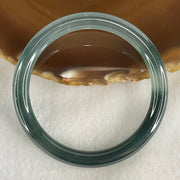 Type A Icy Blueish Green Jadeite Bangle 26.02g Inner Diameter 53.2mm 7.5 by 7.2mm (Close to Perfect) - Huangs Jadeite and Jewelry Pte Ltd