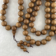 Natural India Old Tree Sandalwood Beads Necklace 85.80g 12.2mm 108 beads 126cm - Huangs Jadeite and Jewelry Pte Ltd
