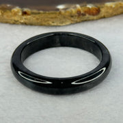 Type A Highly Translucent Black Grey Wuji Jadeite Baby Bangle 13.48g Internal Diameter 36.4mm 7.8 by 5.2mm (Very Slight External Rough) - Huangs Jadeite and Jewelry Pte Ltd