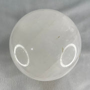 Natural Milky White Quartz Crystal Sphere Ball with Wooden Stand 2,705.8g 118.0 by 155.0mm - Huangs Jadeite and Jewelry Pte Ltd