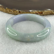 Type A Natural Lavender Light Green Jadeite Bangle 52.93g Inner Diameter 50.9mm 11.5 by 9.3mm (Slight Internal Lines) - Huangs Jadeite and Jewelry Pte Ltd