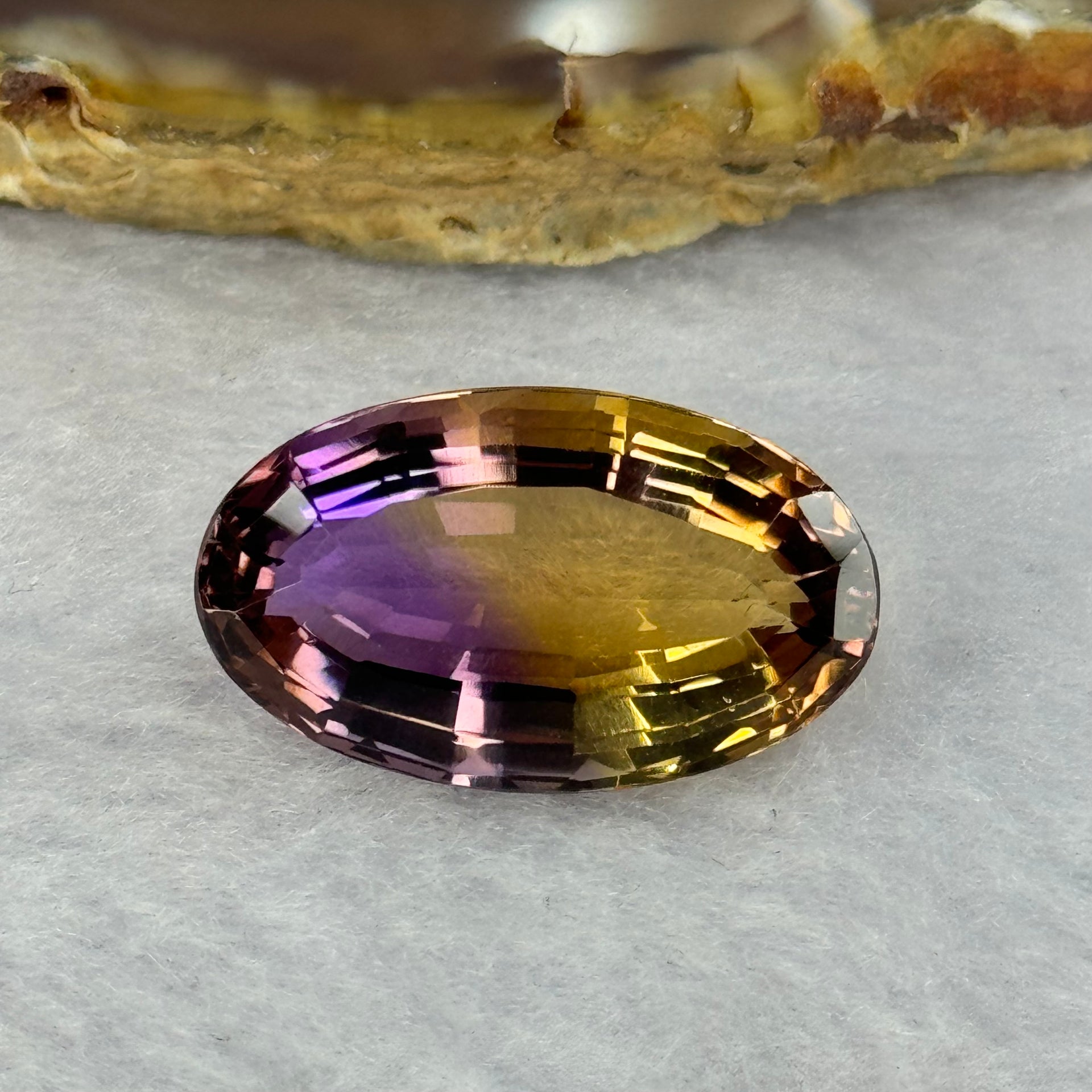 Natural Faceted Ametrine Oval Shape 17.61ct 22.1 by 13.1 by 9.7mm - Huangs Jadeite and Jewelry Pte Ltd