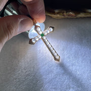 Type A Burmese Jade Jadeite 18k Rose Gold Cross 2.82g 45.9 by 27.8 by 4.6mm - Huangs Jadeite and Jewelry Pte Ltd