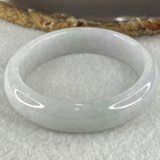Type A Light Lavender Green Jadeite Oval Bangle 41.16g Internal Diameter 53.6mm 12.7 by 6.6mm (Very Slight Internal Lines) - Huangs Jadeite and Jewelry Pte Ltd