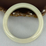 Type A Light Green Jadeite Bangle Internal Diameter 57.5mm 57.45g 12.8 by 8.4mm (Very Slight External Rough) - Huangs Jadeite and Jewelry Pte Ltd