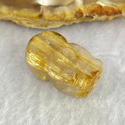 Natural Golden Rutilated Quartz Pixiu Charm 4.07g 20.6 by 12.3 by 9.5mm - Huangs Jadeite and Jewelry Pte Ltd