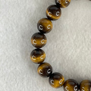 Natural Yellow Tiger's Eye Quartz Beads Bracelet 24.95g 15cm 10.0mm 19 Beads - Huangs Jadeite and Jewelry Pte Ltd