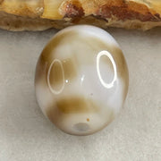Natural Powerful Tibetan Old Oily Agate 3 Eyes Dzi Bead Heavenly Master (Tian Zhu) 三眼天诛 2.90g 14.1 by 12.1mm - Huangs Jadeite and Jewelry Pte Ltd