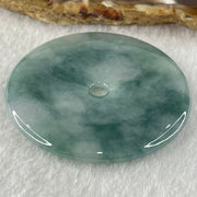 Type A Intense Blueish Green with Lavender Jadeite Ping An Kou Pendant 29.91g 49.8 by 5.5mm - Huangs Jadeite and Jewelry Pte Ltd