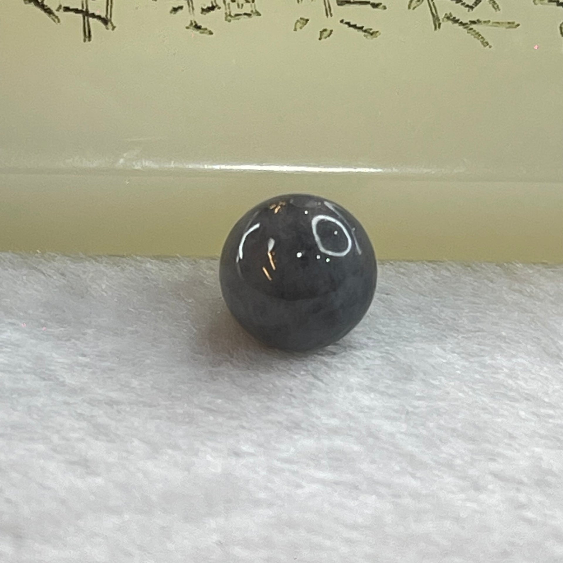 Type A Grey Wuji Jadeite Beads for Bracelet/Necklace/Earring/Ring 1.68g 9.9mm - Huangs Jadeite and Jewelry Pte Ltd