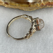 Good Grade Natural Red Phantom Quartz Ring in S925 Sliver 3.23g 7.8 by 5.5mm (Adjustable Size) - Huangs Jadeite and Jewelry Pte Ltd