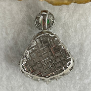 Natural Type A Omphacite Spicy Green Jadeite Milo Buddha Pendant in S925 Silver | (4.47g | 12.5 x 16.5 x 3.0mm | Power Catalyst, Laughing Buddha Joy & Fortune Anchor, Feng Shui Harmony & Abundance Pendant) - Huangs Jadeite and Jewelry Pte Ltd