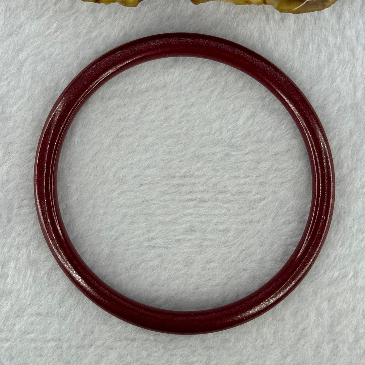 Natural Blood Red Cinnabar 17.10g Internal Diameter 56.5mm 5.4 by 5.5mm - Huangs Jadeite and Jewelry Pte Ltd