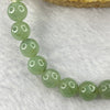 Type A Semi Icy Green Jadeite 25 beads bracelet 7.4mm 17.06g - Huangs Jadeite and Jewelry Pte Ltd