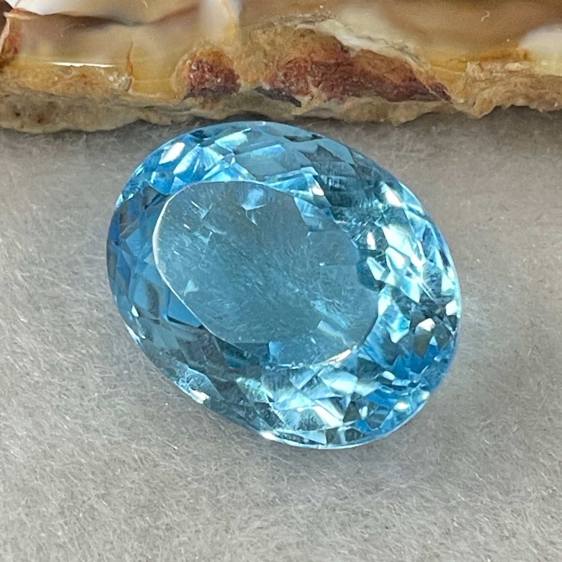 Natural Sky Blue Topaz Oval Shape 18.74ct 18.5 by 13.8 by 8.8mm - Huangs Jadeite and Jewelry Pte Ltd