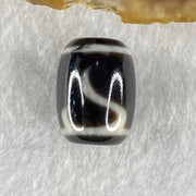 Natural Powerful Tibetan Old Oily Green Tara Dzi Bead Heavenly Master (Tian Zhu) 绿度母天珠 4.86g 17.3 by 13.1mm - Huangs Jadeite and Jewelry Pte Ltd