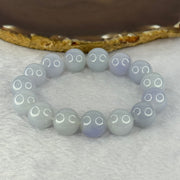 Good Grade Type A Jelly Lavender Jadeite Beads Bracelet 58.50g 16.5cm Diameter 13.4mm 15 Beads - Huangs Jadeite and Jewelry Pte Ltd