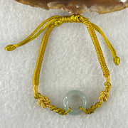 Type A Blueish Green Jadeite Ping An Kou String Bracelet 2.70g 14.9 by 5.6mm - Huangs Jadeite and Jewelry Pte Ltd