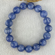 Natural Blue Kyanite Beads Bracelet 55.73g 17cm 12.4mm 17 Beads - Huangs Jadeite and Jewelry Pte Ltd