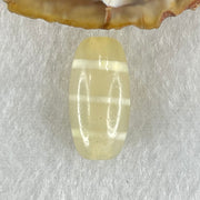 Natural Powerful Tibetan Old Oily Agate 3-Lines Dzi Bead Heavenly Master (Tian Zhu) 三行天诛 3.05g 20.3 by 10.2mm - Huangs Jadeite and Jewelry Pte Ltd