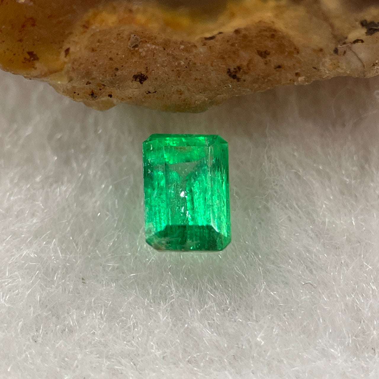 Natural Colombia Green Emerald (Beryl) Cut-Cornered Rectangular step cut 0.50ct 5.5 by 3.7 by 3.2mm - Huangs Jadeite and Jewelry Pte Ltd