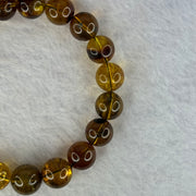 Natural Amber Bracelet 天然琥珀手链 9.75g 15.5cm 10.5mm 19 Beads - Huangs Jadeite and Jewelry Pte Ltd